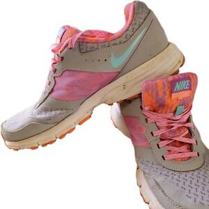 Nike Air Womens Size 8 Air Fitness 4 Reslon‎ Gray Pink And Green